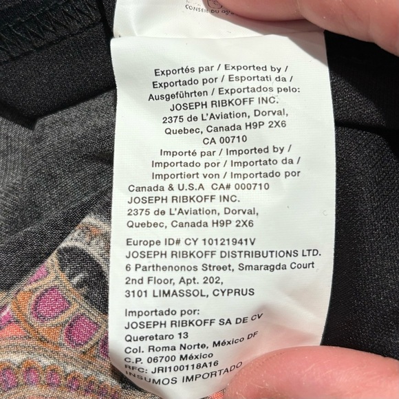 JOSEPH RIBKOFF Sz 16  Paisley Crew Neck Stretchy Lined Long Sleeve Midi Dress - Picture 10 of 10